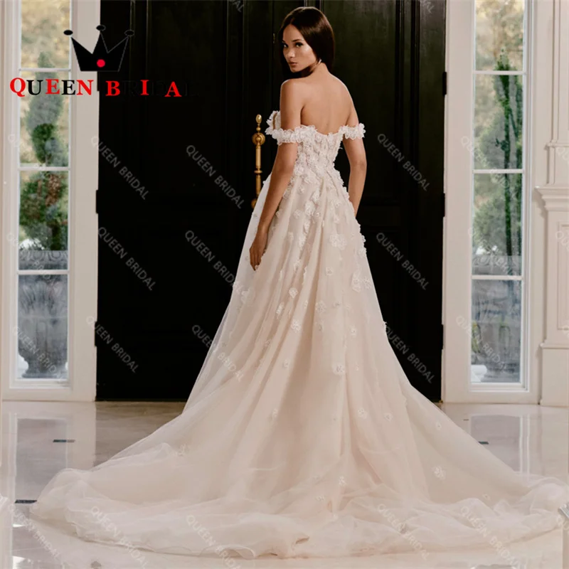 Elegante uma linha querida vestidos de casamento 2023 novos apliques fora do ombro vestidos de noiva casamento personalizado d63x