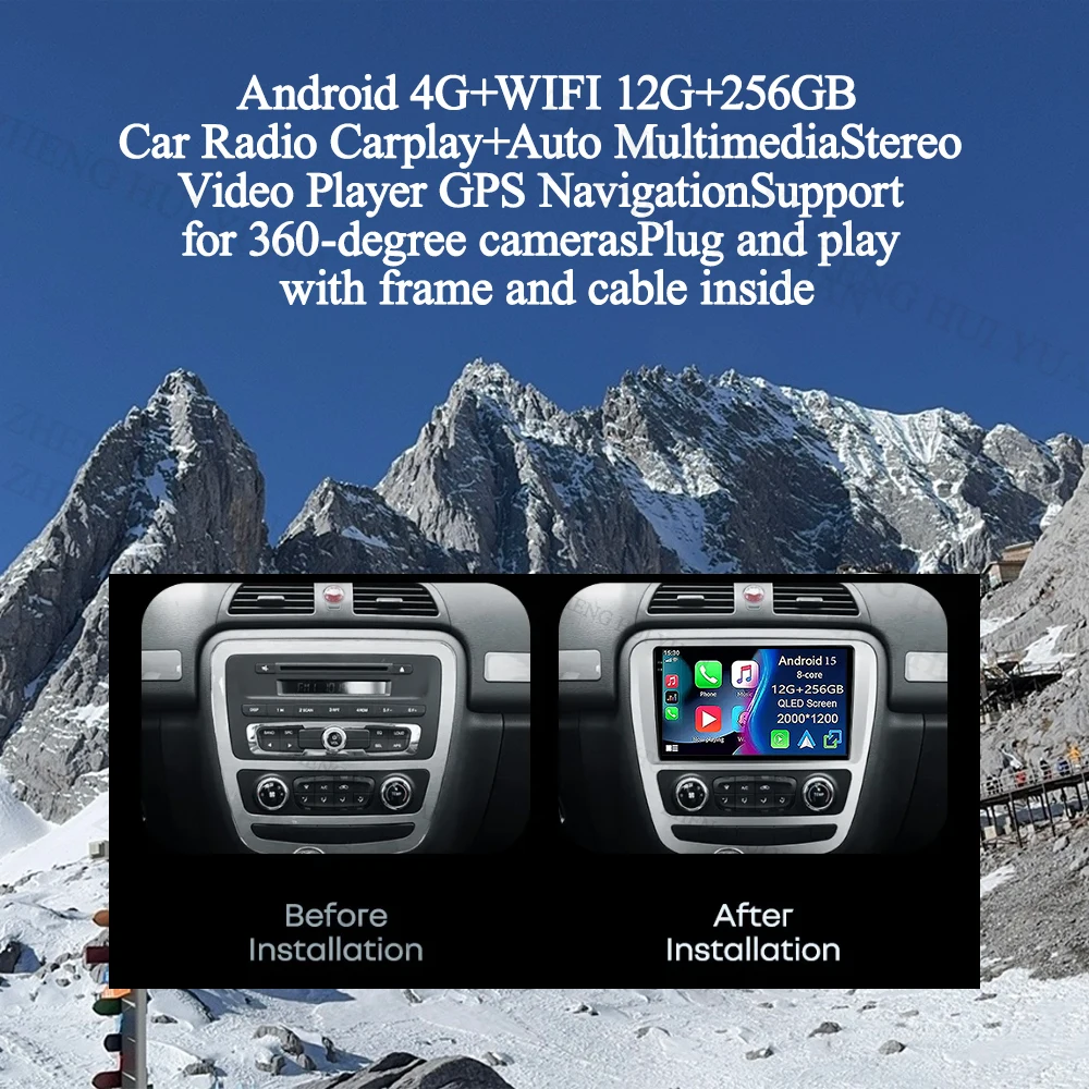 Android 16 GPS Navigation For JAC T6 T8 2015 2016 2018 2022 2021 Car Radio DVD Player Headunit Stereo Carplay Auto 360 Camera 4G