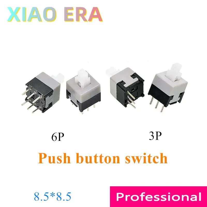 

1000pcs 8.5*8.5 8.5x8.5 Key switch Push button switch 6P DIP6 3P Self-locking switch No Self locking switch