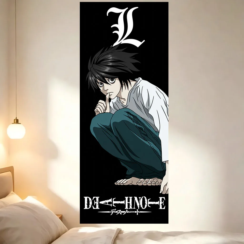Dark Manga Character Wall Tapestry 1pc, Anime Print Wall Hanging, Aesthetic Wall Art for Bedroom, Gaming & E-sports Room