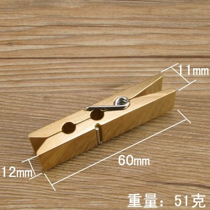 1PCS Brass Clip Ticket Clips Wallet Clothes Pin Copper Binder Clip Copper Clothes Pin