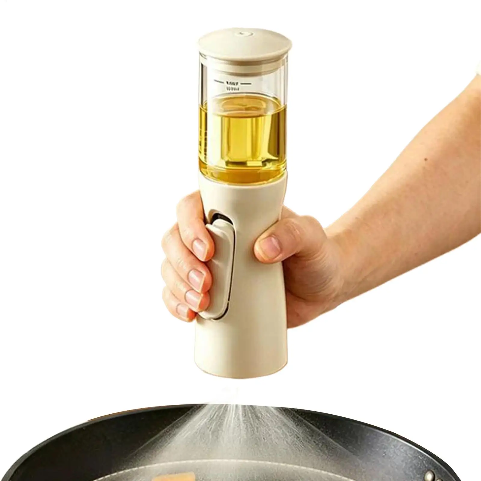 Practical Plastic Down Spray Oil Bottle Food Grade Oil Bottle Transparent Leak-proof Seasoning Bottle Baking