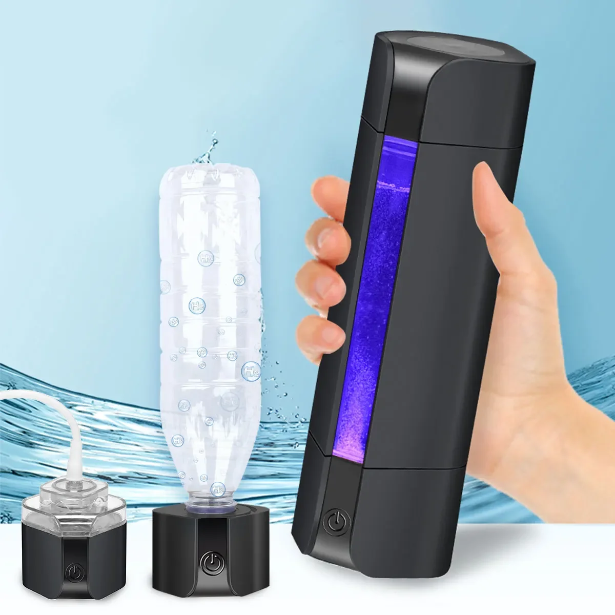Pro-Level Hydrogen Inhaler Machine Rich Hydrogenation Device Hydrogen Generator Water Bottle