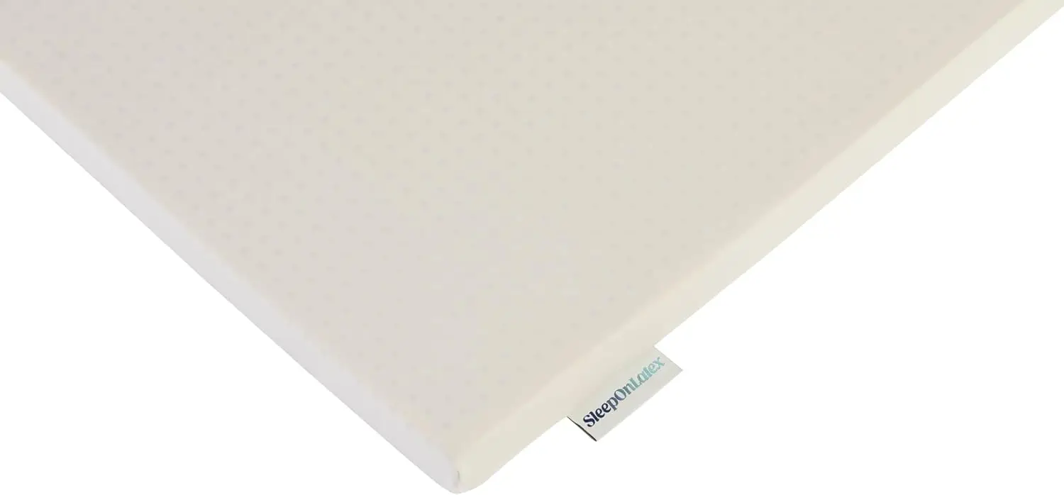 Pure Green Natural Latex Mattress Topper w/Jersey Cover - Soft - 2 Inch - Cal King Size (GOTS Certified Organic)