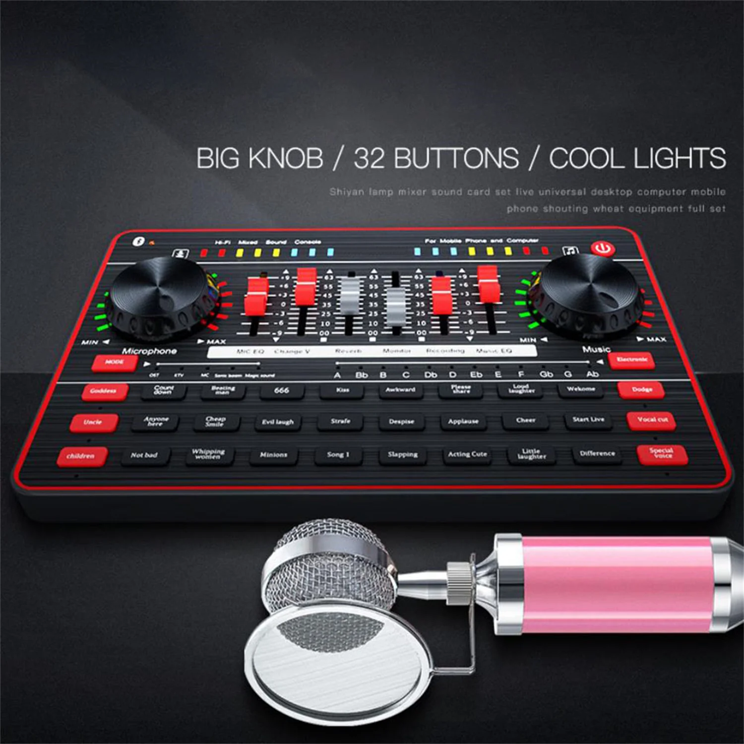 GAX-G3 Professional blueteeth Sound Card for For Live Broadcast Mic Sound Card