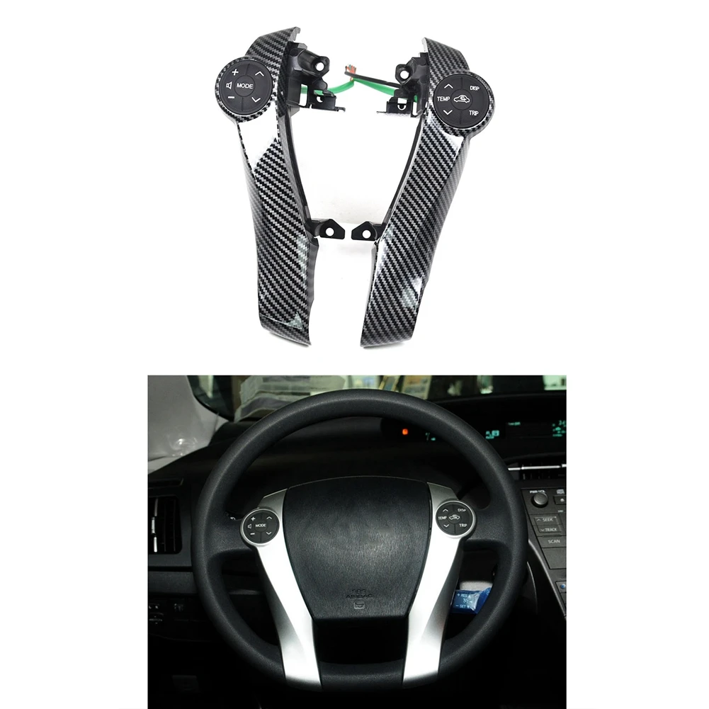 Car Steering Wheel Audio Control Switch for Toyota Prius / Prius C/Aqua 2011-2015 Cruise Control Buttons Carbon