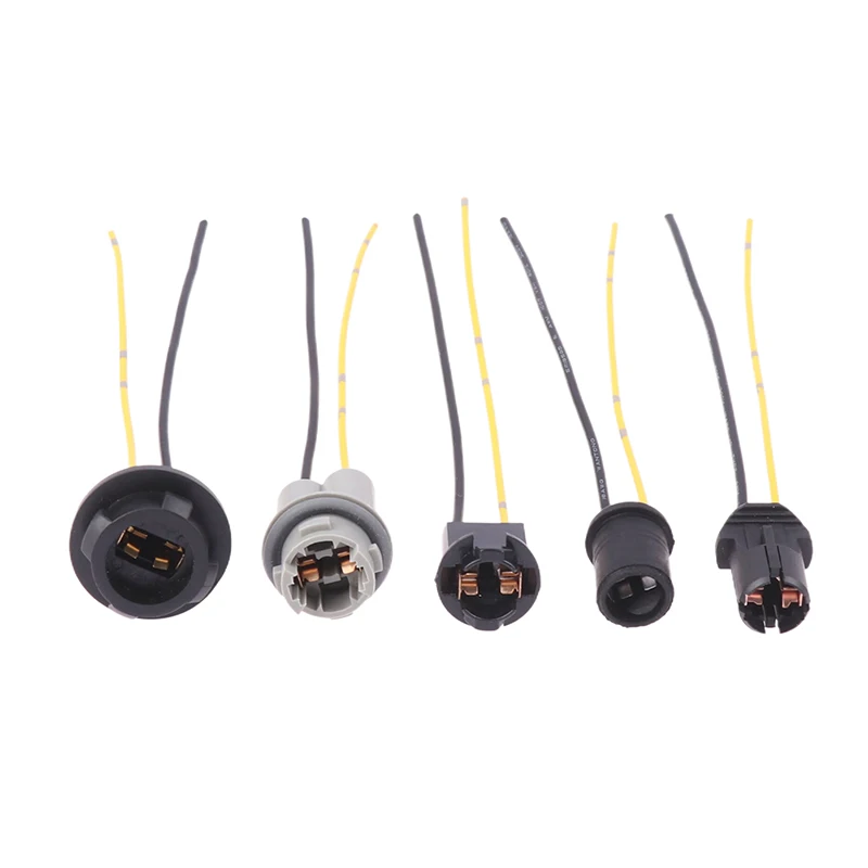 New! 2PCS T10 T13 T15 Soft Bulb Holder Adapters Cable LED Bulb Connector Socket Wedge Base Light Bulb Plug