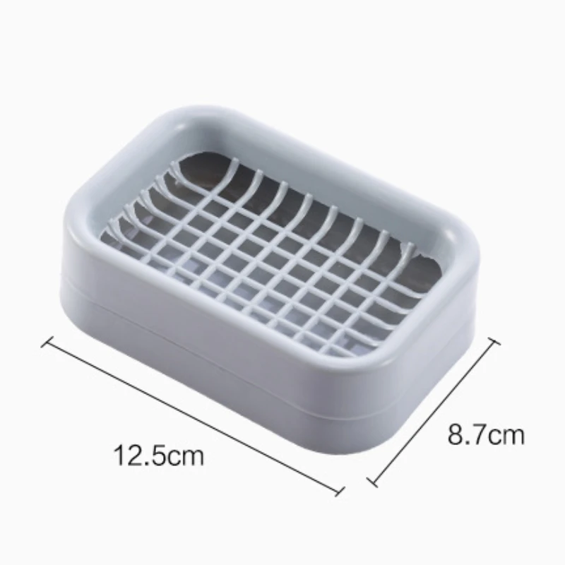 Nordic Style Simple Double Layer Hollow Drain Water Soap Dishes Creative Dry Wet Separation Soap Case Bathroom Accessories