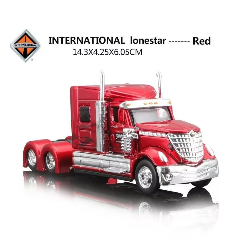 New Maisto Alloy Truck Trailer Head Car Model Diecasts Metal Container Truck Engineering Transport Vehicles Car Model Kids Gifts