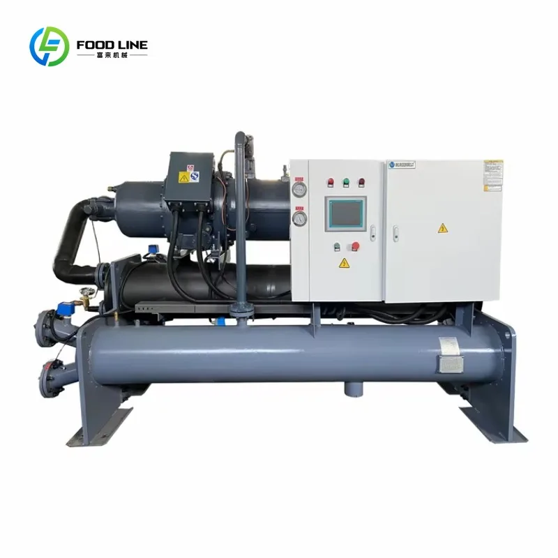 Semi Hermetic Water Cooled Glycol Chiller for Dairy Milk Plant Cooling -5C Commercial Custom