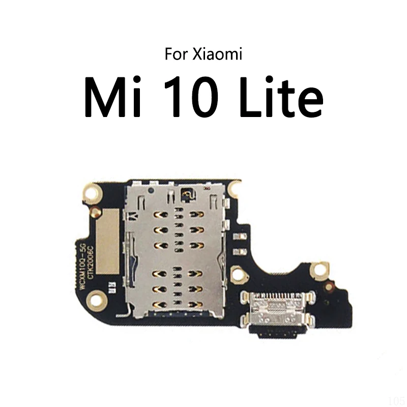 USB Charging Dock Port Socket Jack Connector Charge Board Flex Cable For Xiaomi Mi 10 Lite 10T Pro