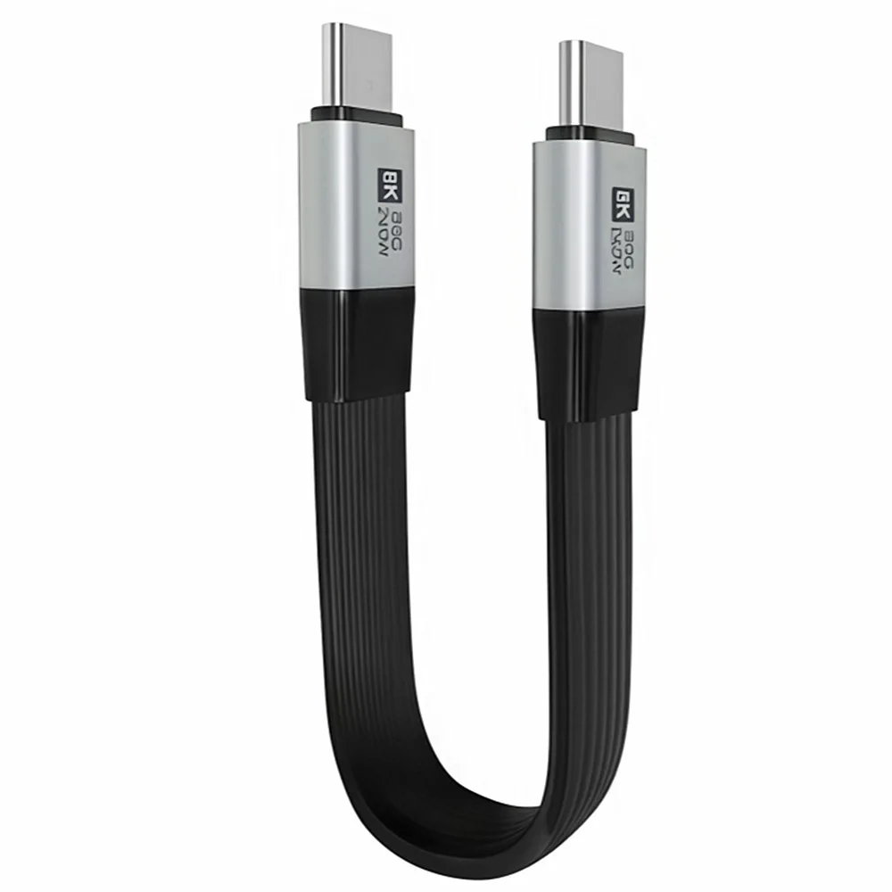 JavicTech USB4 Cable Portable Keychain Short 240W 80Gbps 8K60Hz Type-C Cable Mini Size Cable for iPhone 17 Pro SSD HUAWEI iPad