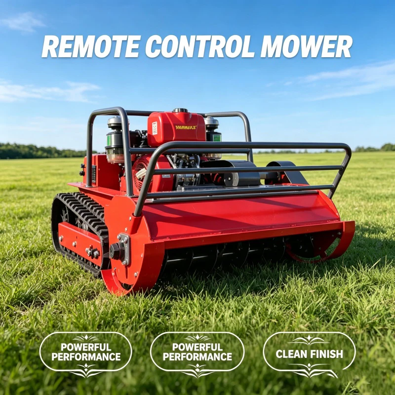 Customized Factory-Direct GPS-Enabled Automatic Wireless Remote-Controlled Robotic Smart Lawnmower flail mower
