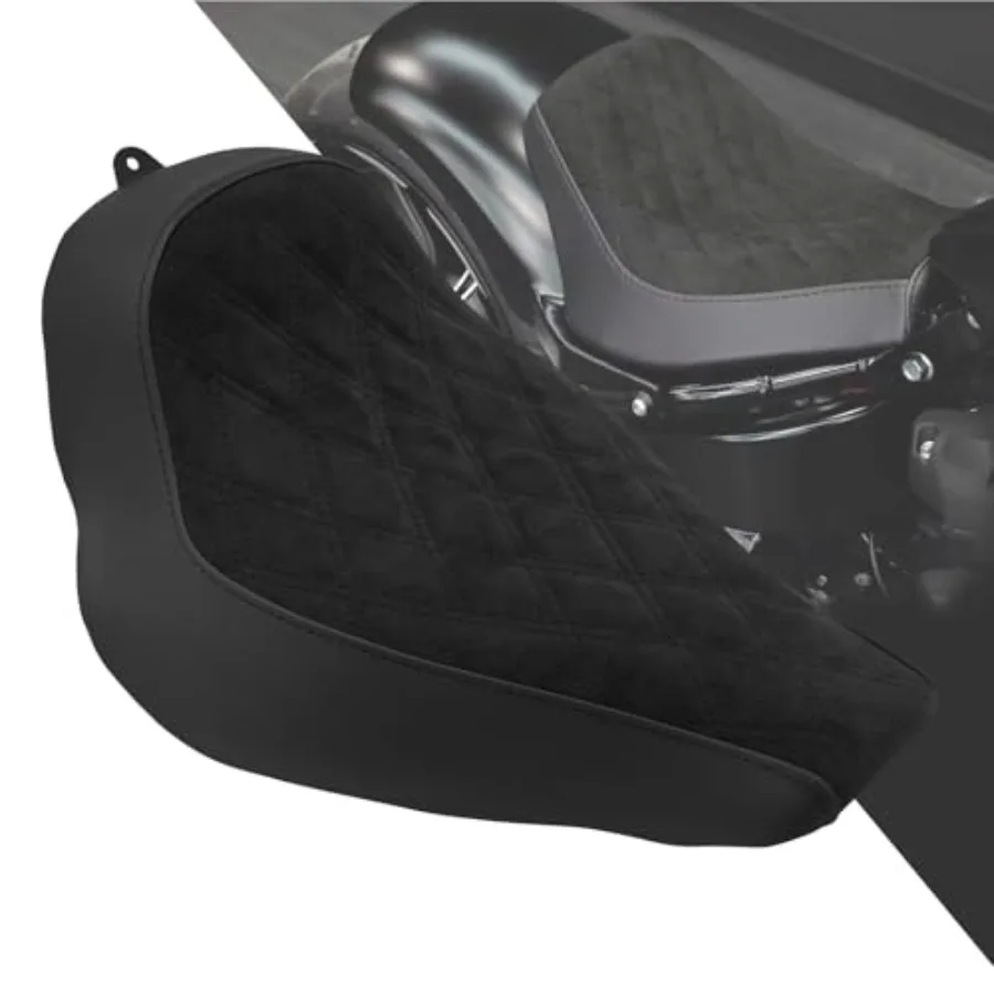 

Motorcycle Solo Seat Cushion Diamond Leather Seat Compatible with Harley Breakout Fatboy 20182024 Suede surface