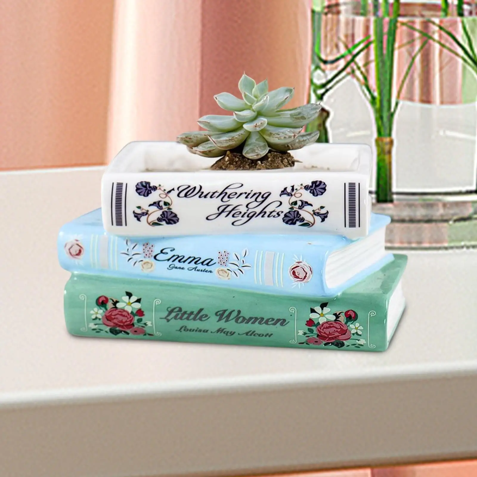 Flower Pot Tray Decoration Holder Succulents Planter for Study Outside Table