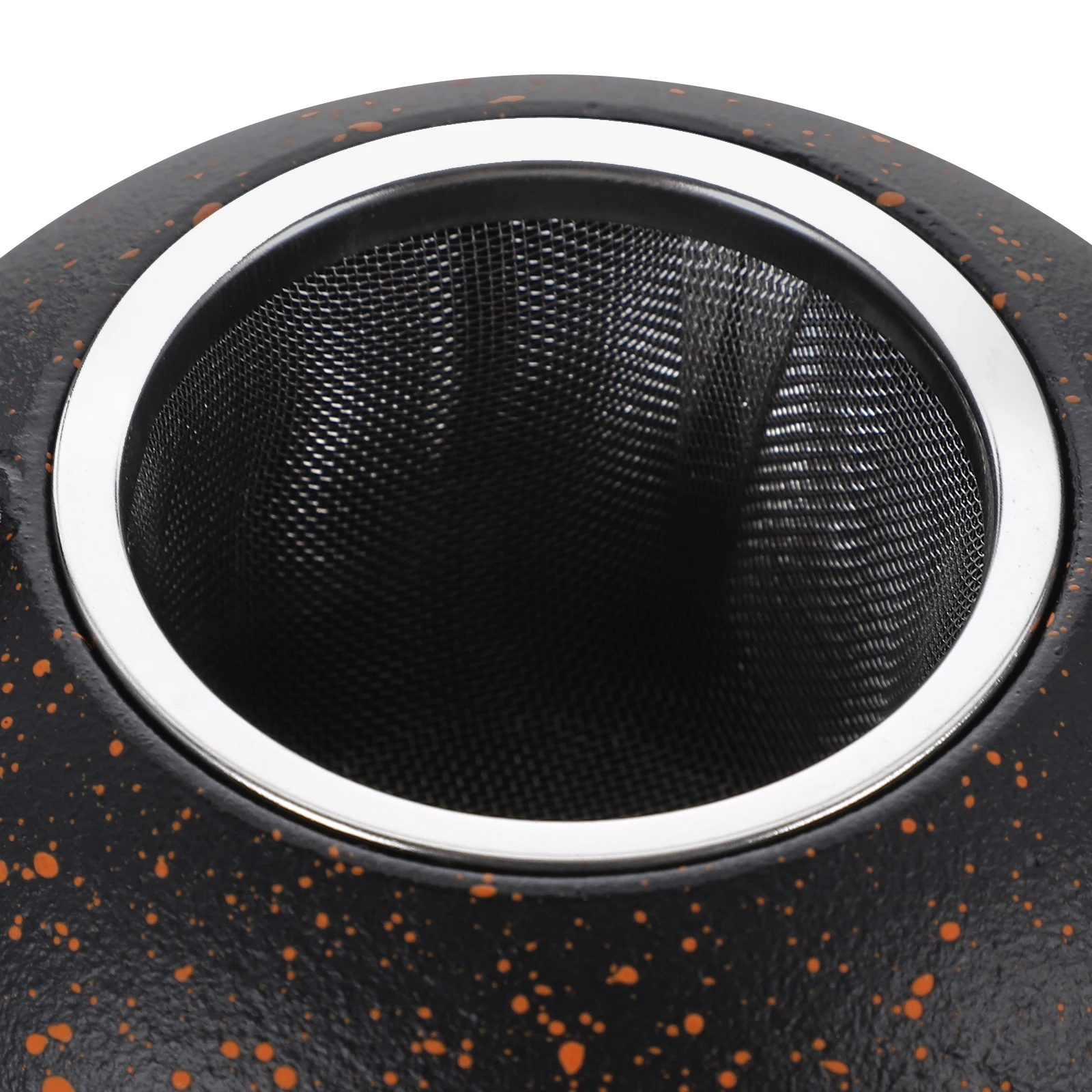 

Vintage Iron Teapot Small Retro Cast Pot Heat Resistant Home Office Use Fine Handle Green Flower Medicinal Tea