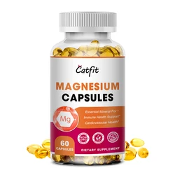 Catfit Magnesium Glycinate Citrate Capsules for Gym Beauty Health Care Vitamins D B6 Diet Supplements for Women Free Shipping