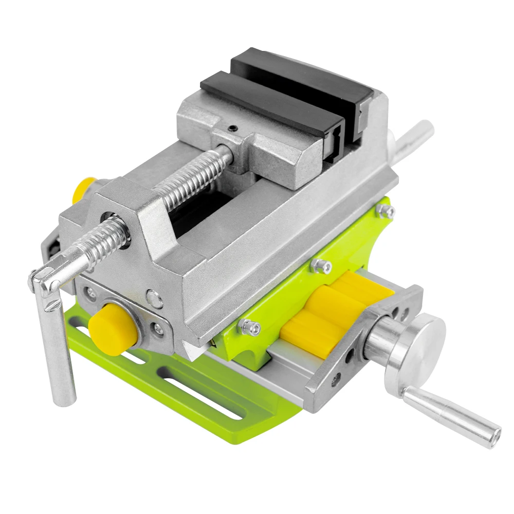 Imadło krzyżowe Allsome BG-6368 3-calowe z podwójnym posuwem do frezarki i wiertarki, imadło krzyżowe do wiertarki