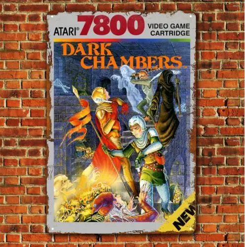 Dark Chambers Retro Video Game Metal Poster - 20x30cm (8x12 inch)