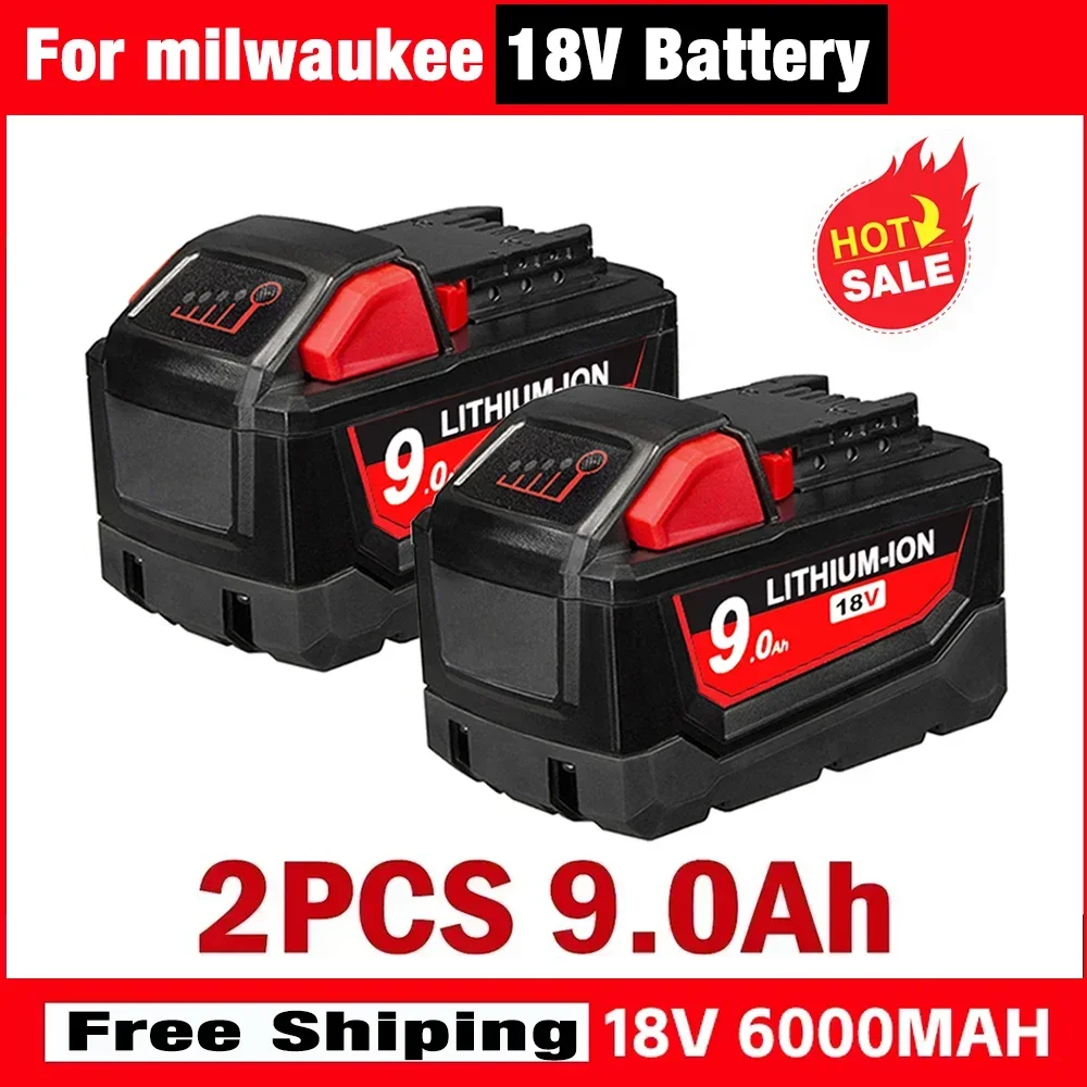 

Для Milwaukee M18 18 В 12000 мАч сменная литий-ионная батарея M18B5-XC для инструмента Milwaukee 18 В перезаряжаемая батарея с двойным зарядным устройством