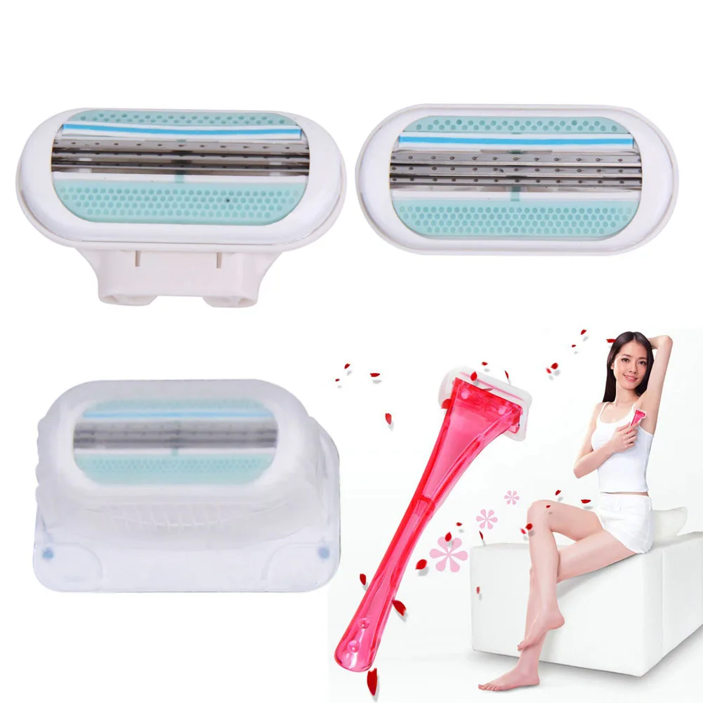 4pcs/lot GFLV 3-Layer Blade Women Shaver Head for Venus Razor