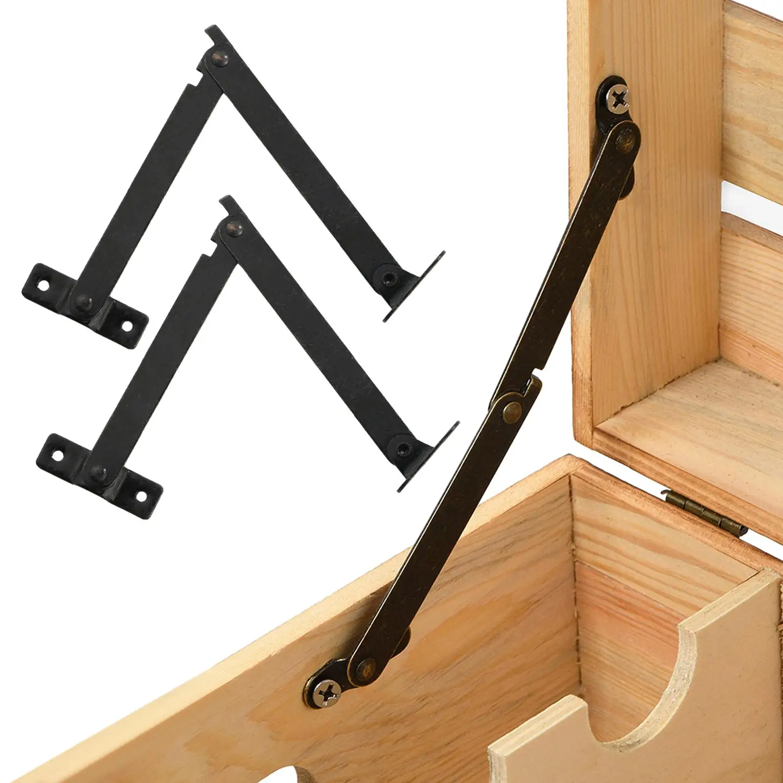 Lid Support Hinges Lid Flap Stay System Brackets Furniture Hardware Cabinet Cupboard Door Folding Hinge for Cupboard Cabinet