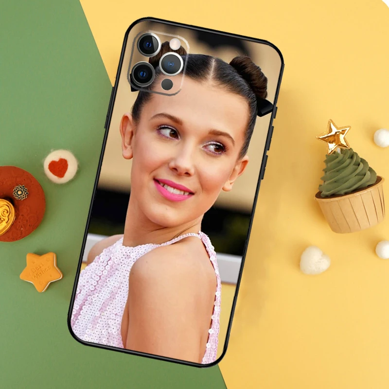 جراب هاتف Millie Bobby Brown Funda ، iPhone 11 ، 12 ، 13 ، 14 ، 16 ، 15 Pro Max ، Mini ، XS ، X ، XR ، SE2 ، 7 ، 8 ، 14 ، 16 ، 15 زائد #4