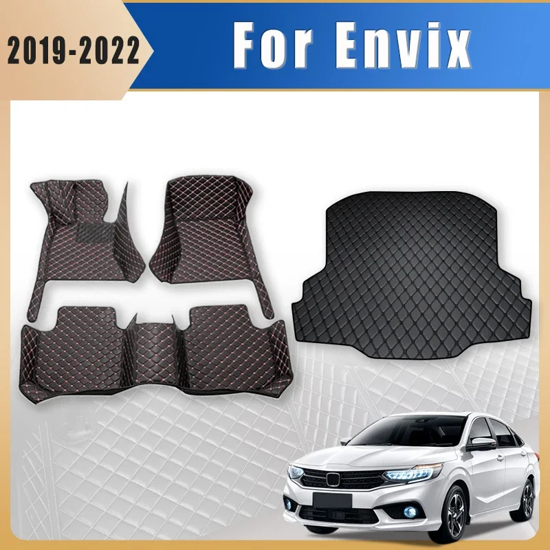 Car Floor Mats Trunk Carpets For Honda Envix 2019 2020 2021 2022 Foot Pads Auto Accessories Interior Covers Parts Waterproof