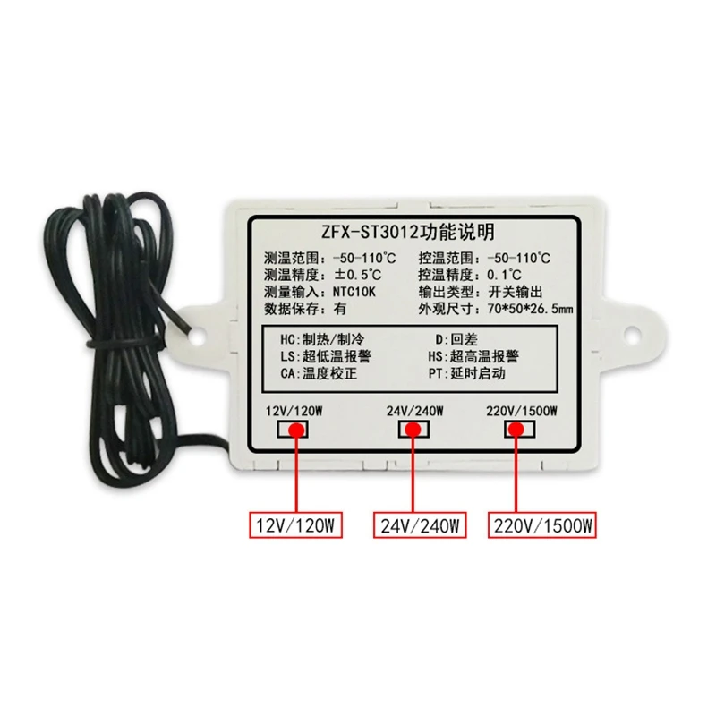 Hot TTKK ZFX-ST3012 LED Digital Dual Thermometer Temperature Controller Thermostat Incubator Microcomputer Dual