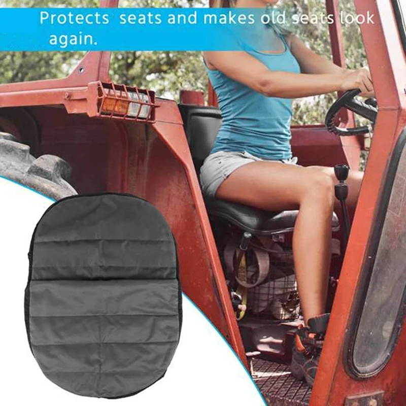 2Set Universal Riding Lawn Mower Tractor Seat Cover Padded Comfort Pad Storage Pouch Medium