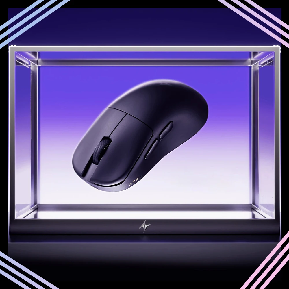 ATK U2 V2 Ultimate Wireless Mouse 3-Mode Paw3950ultra Nordic54l15 45g Lightweight 0.263ms Low Latency 600mah for Fps Gamer Gifts