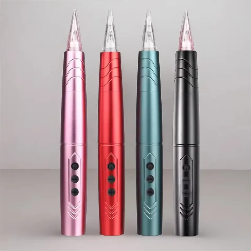 PMU Machine Wireless Permanent Makeup Tattoo Machine Pen with 2 Rechargeable Batteries for Lip Blushing Nano Brow Hairstrokes