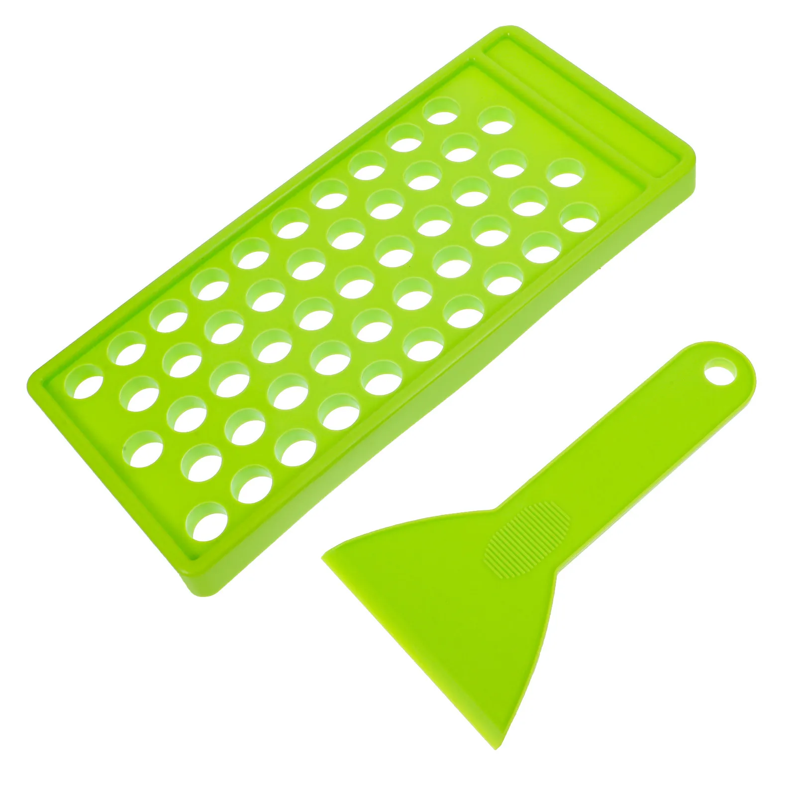 Lip Balm Filling Tray 50 Holes with Comfort Spatula Essential for DIY Lipstick Lip Gloss Solid Balm Making Homemade