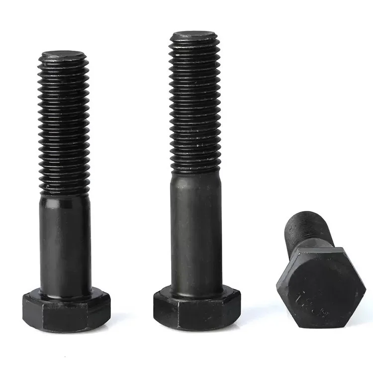 M4 M5 M6 M8 M10 M12 M14 M16 Half Tooth Black Grade 12.9 Steel External Hexagon Bolts Hex Head Screws