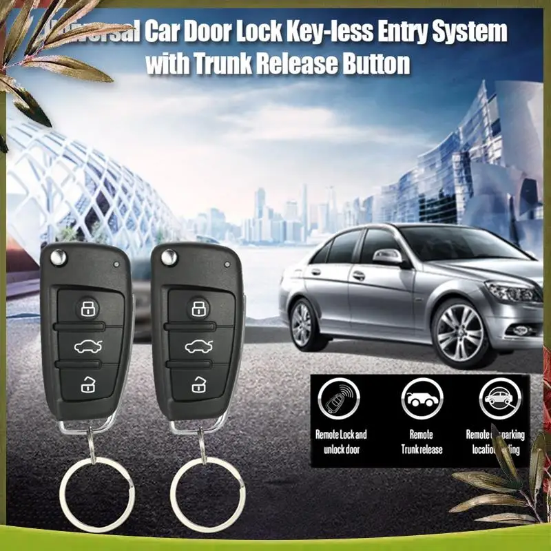 

AB98-Автомобильный центральный замок с 3 кнопками и светодиодной подсветкой, кнопка запуска, остановки, сигнализация, пульт дистанционного управления, автомобильные принадлежности