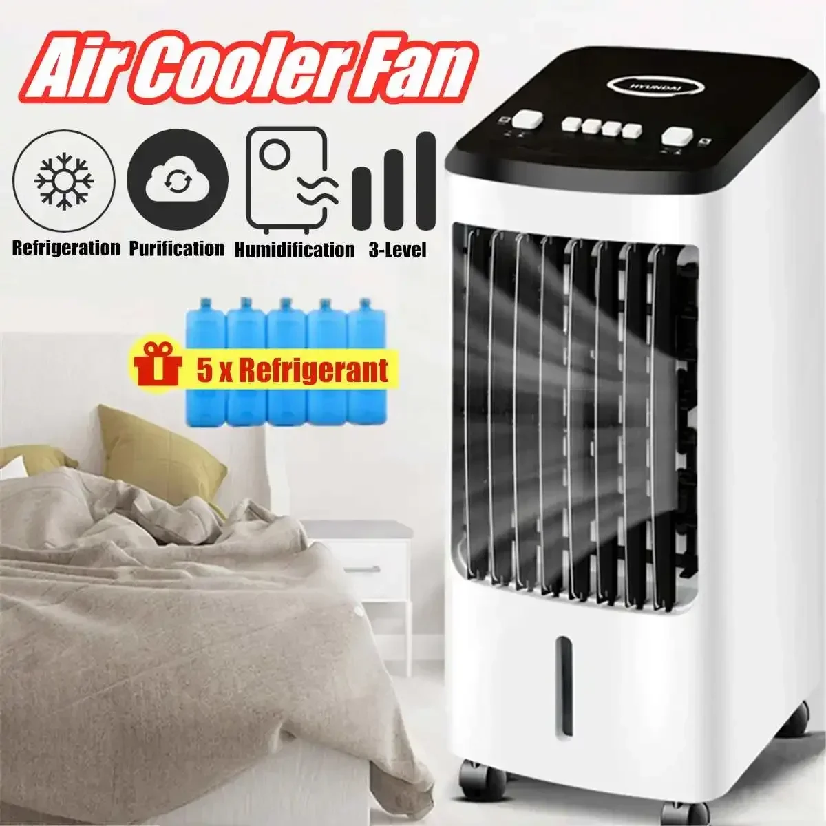 Humidifier Cooler Cooling 220V Air Conditioner Timed Cooling Fan Humidifier+Gift 70W Portable Air Conditioner Conditioning Fan