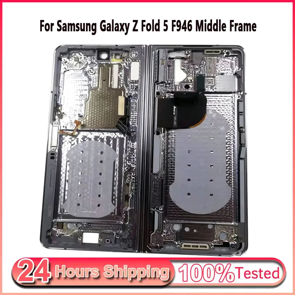 Fold5 For Samsung Galaxy Z Fold 5 F946 Middle Frame Housing Board LCD Faceplate Bezel Replace Repair Parts