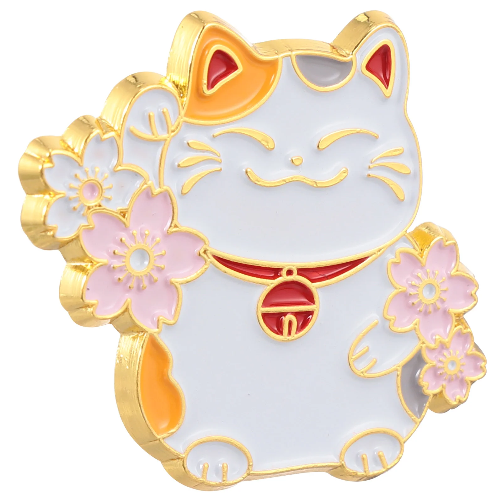 Handcrafted Gift Japanese Style Brooch Miss Knapsack Women Maneki Neko Pin Zinc Alloy Durable