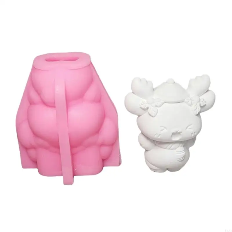 

652F 3D Christmas Elk Mould Handmade Silicone Molds Castings Molds Ornament Molds Plasters Molds Craft Supplies