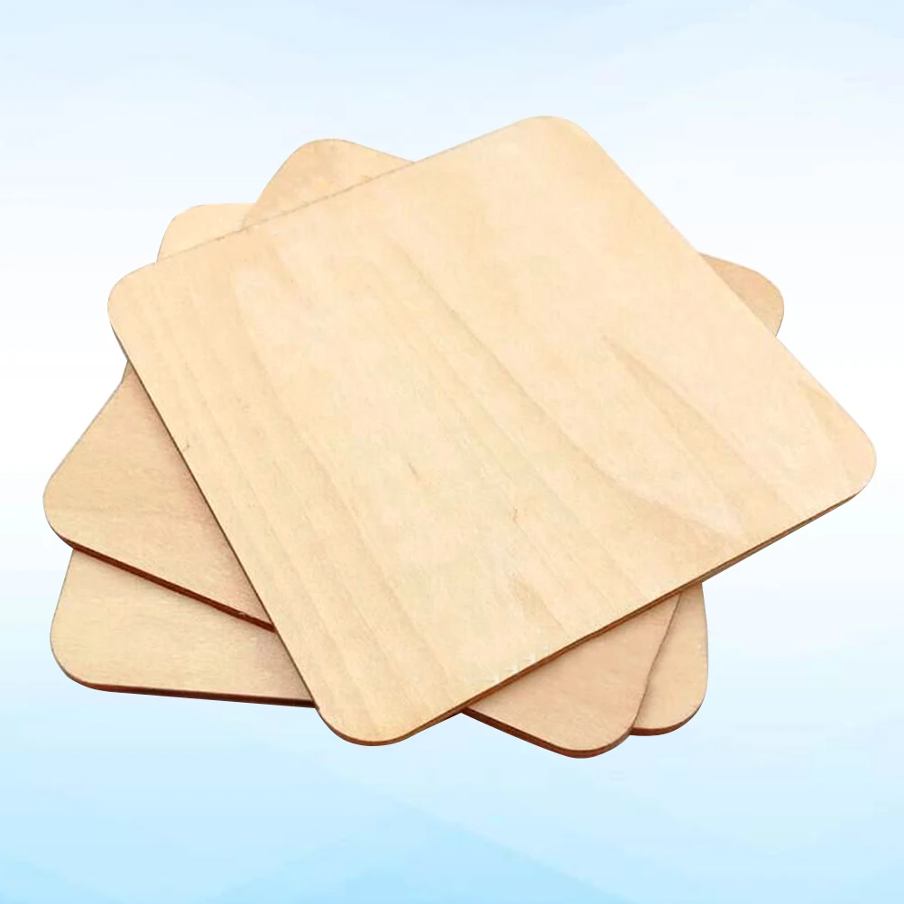 

100pcs DIY Decorative Wood Slice Unfinished Wooden Piece Round Square Craft Project Home Party Ornament Bamboo Hand Painting