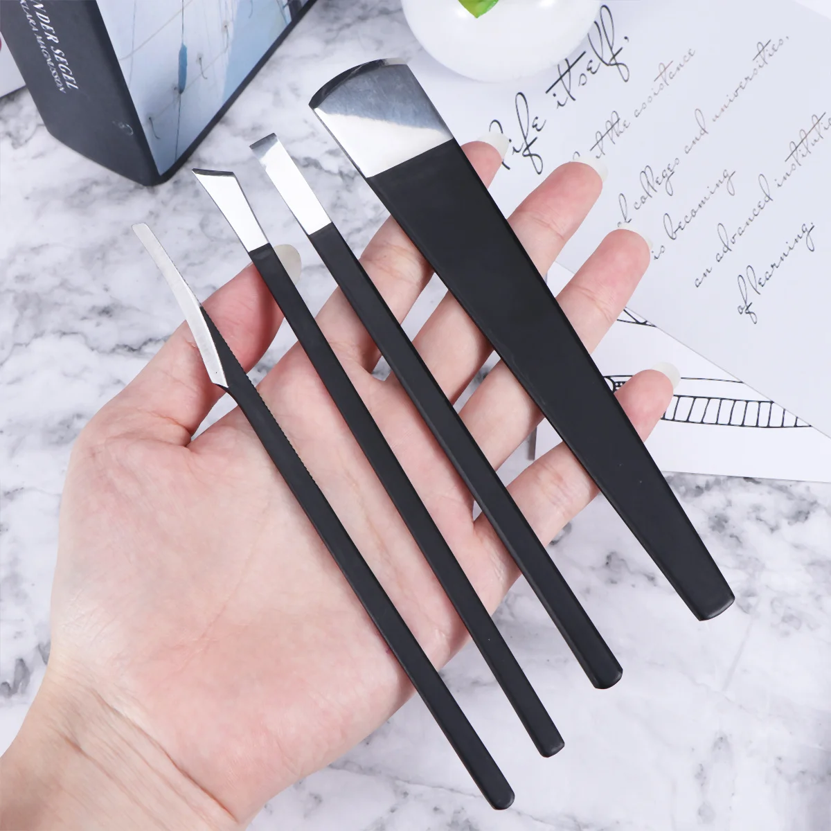 1Set Durable Pedicure Tool Set Cuticle Remover Foot Care Supplies for Adults Nail Grooming Pedicure Kit Cuticle Remover