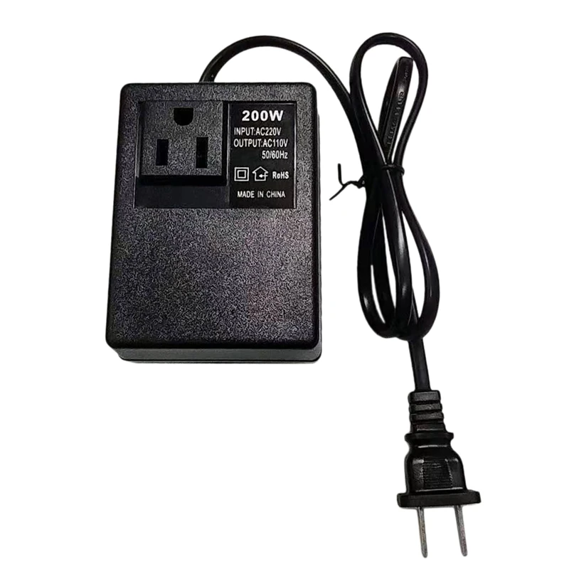 

Преобразователь напряжения, понижающий трансформатор напряжения 220 В в 110 В, адаптер трансформатора для ноутбуков, камер, телефонов (вилка стандарта США)