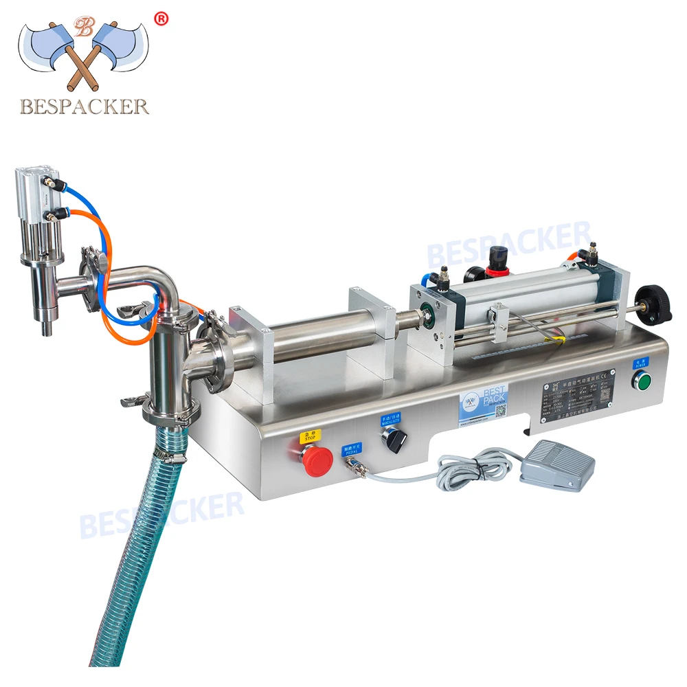 Bespacker Y1WTD Customizable Automatic Single Head Small Filling Machine Liquid For Juice Beverage Oil Water