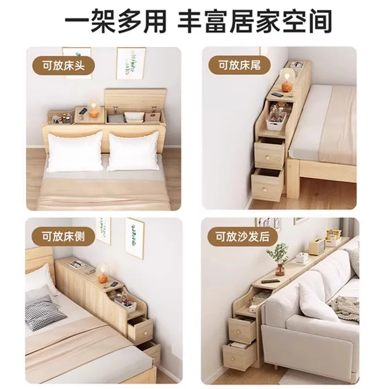 

Bedside table replaces artifact, bedroom is extremely narrow crevice, side cabinet, creative multi-functional new bedsi