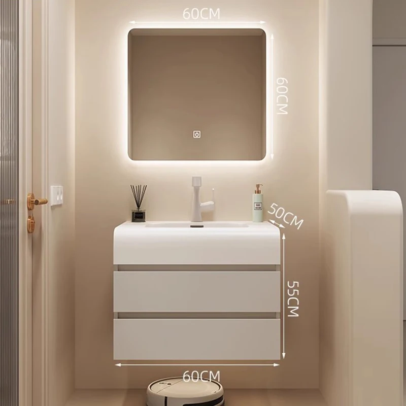 Cute Tall Bathroom Cabinet White Mirror Modern Luxury With Sink Bathroom Cabinet Drawer Smart Mobile Da Bagno Home Furniture