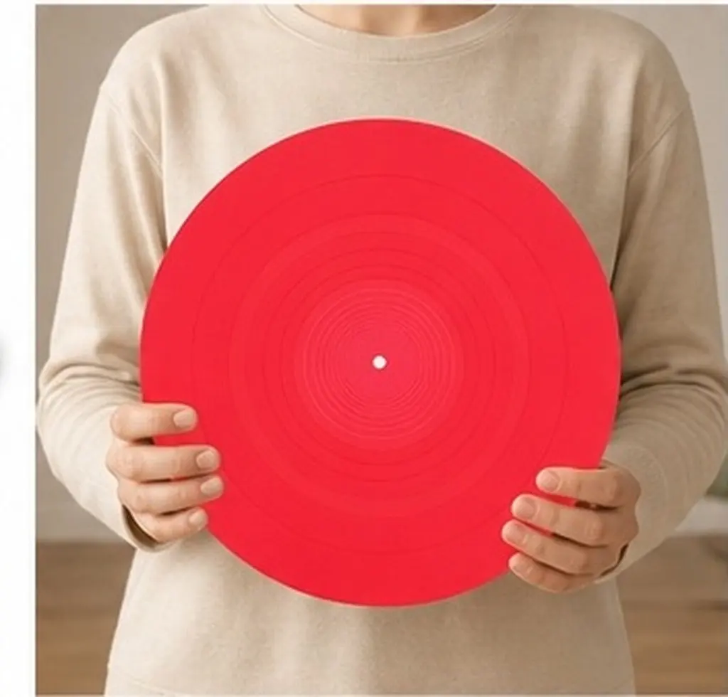 Record Player Pad along with Vinyl Turntable Accessories Anti Static Mat Red Slipmat