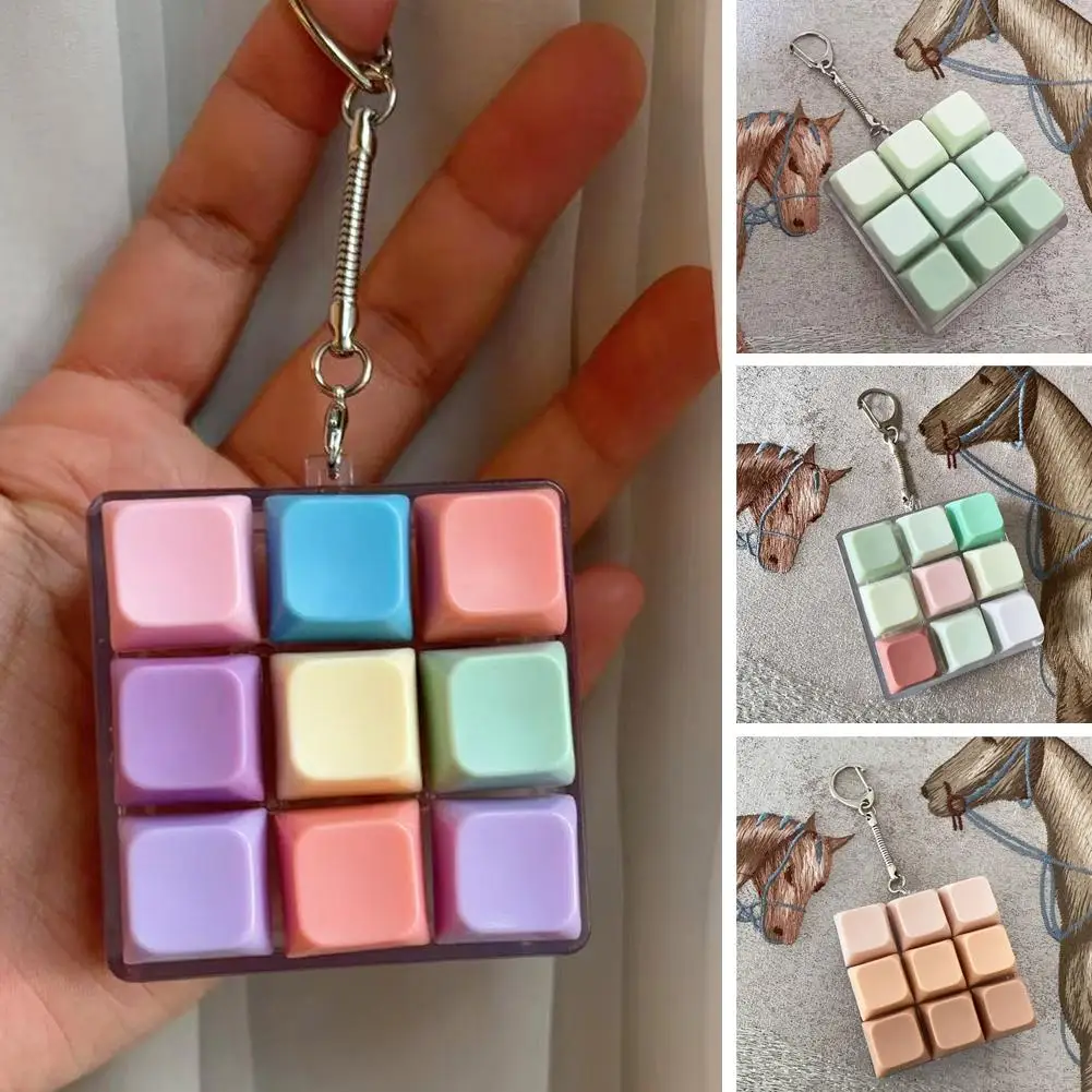 9 teclas Fidget teclado juguetes punto Keycap fiesta alivio del estrés DIY Keycaps juguete tapa de llave Fidget teclado Keycaps dedo Keycap