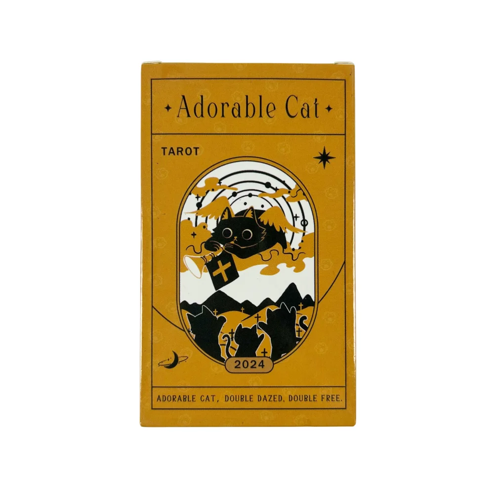 Niedliche Katzen-Tarotkarten 78 Karten Deck Schwarze Katzen-Tarotkarten Brettspiele Orakel-Spielkarten Edition – Detail 5
