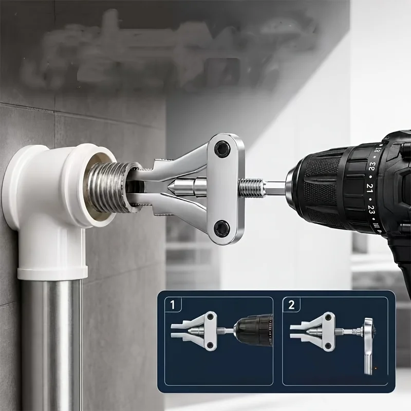 Pipe Extractor Tool Broken Thread Puller Hex Shank Power Drill for PPR PVC Plastic MPP Pipes DN20/25/32 1/2″ 3/4″ 1″ Inch