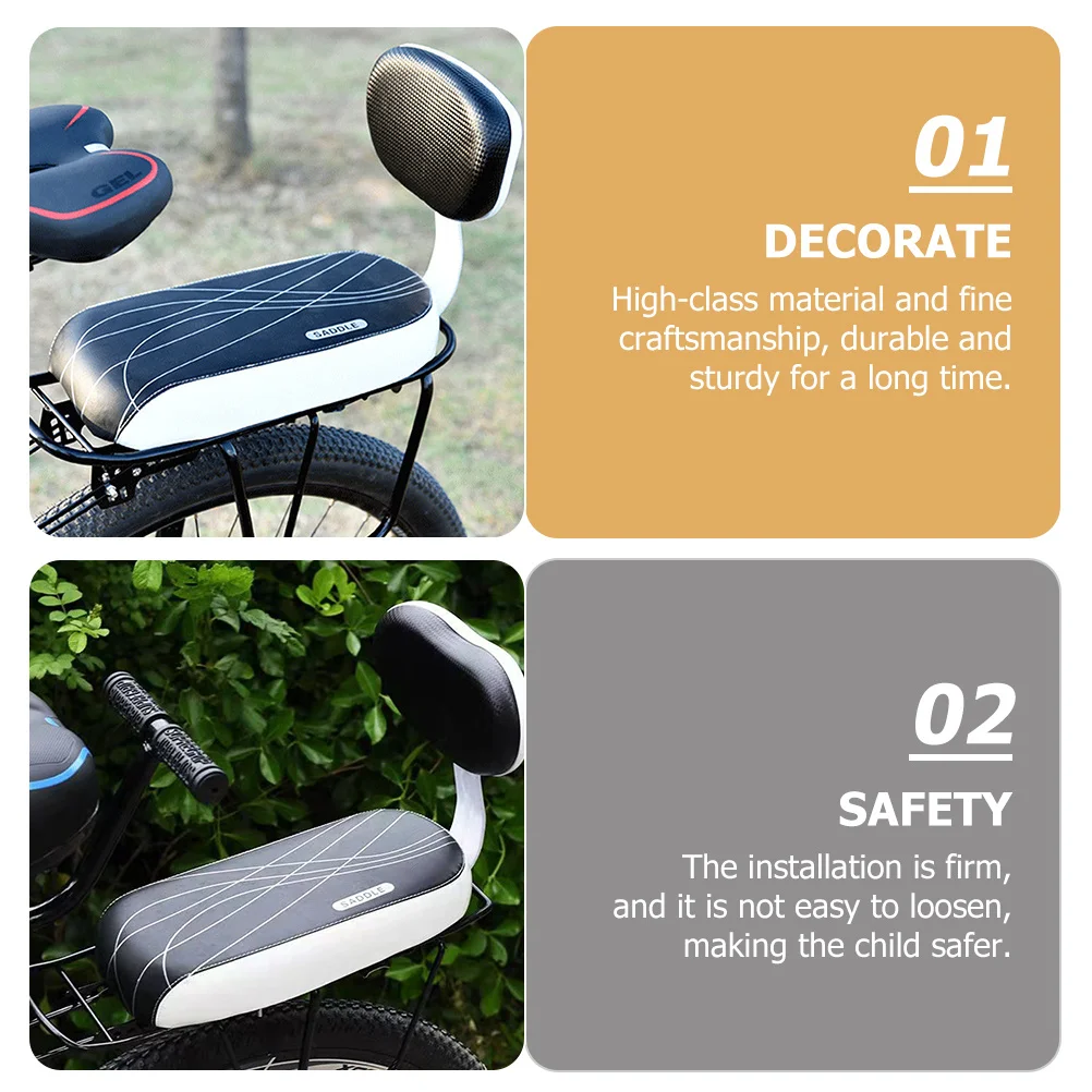 

1pc Safety Saddle Durable Sturdy Easy Install Disassemble Professional Bike Rear Seat For Comfortable Safe